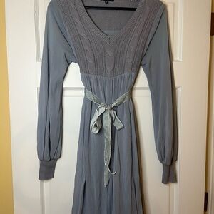 Elegant Gray Knit Dress